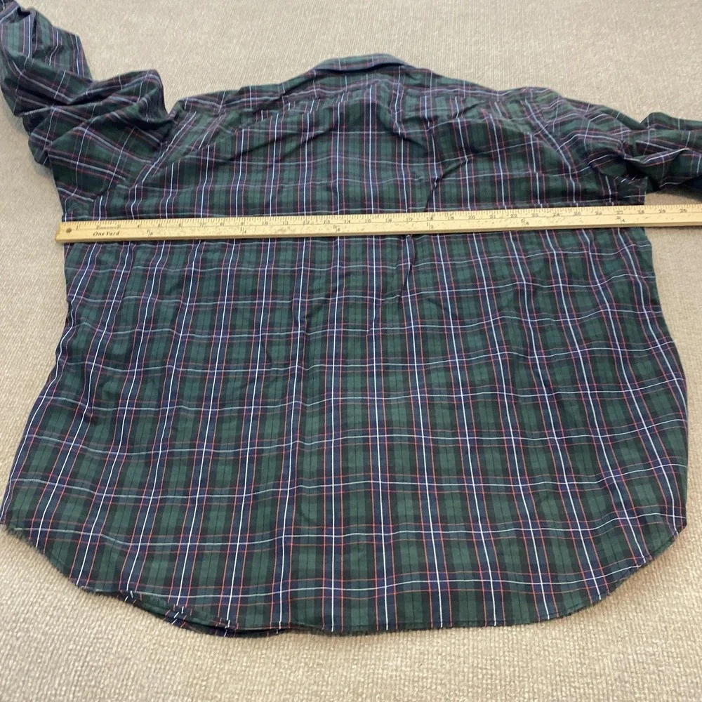 Polo By Ralph Lauren Shirt Mens 2XL Green Plaid Regent Classic Fit Long Sleeve
